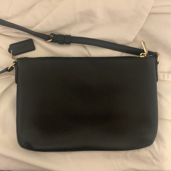 Coach Saffiano Black Leather Crossbody bag - Picture 3 of 6